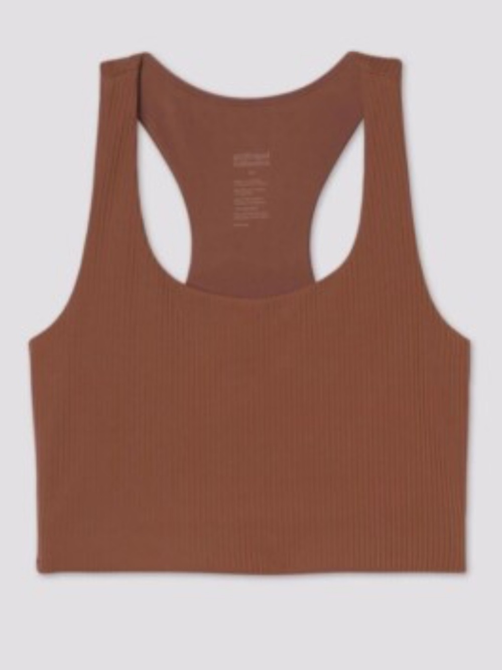 girlfriend collective Ribbed Racerback sports bra - Chocolate Brown size small